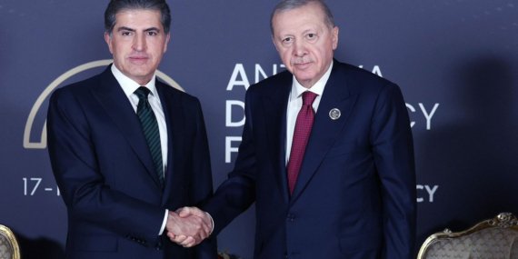 Erdoğan, IKBY Başkanı Barzani ile Görüştü
