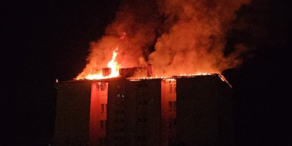Nazilli Fen Lisesi yurdunda çıkan yangında 46 öğrenci tahliye edildi